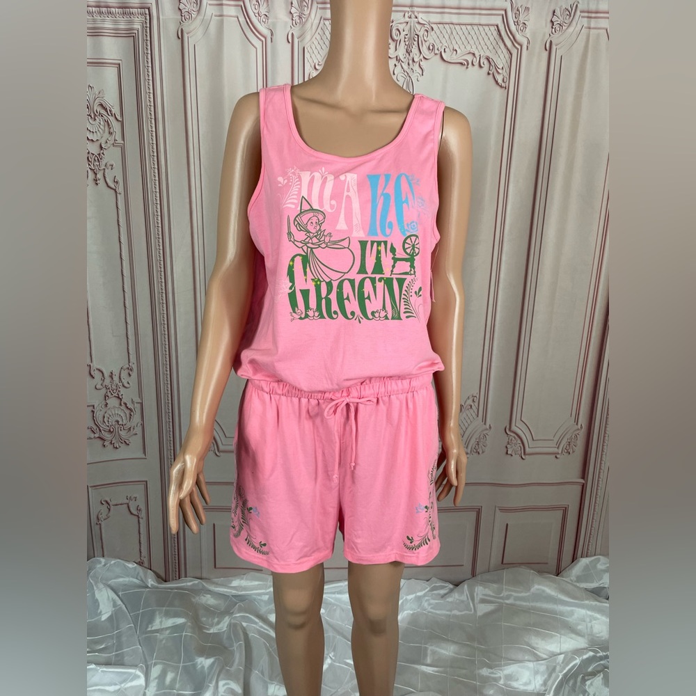 Disney Parks Sleeping Beauty Fauna Romper Make It Green New L XL 1X Size